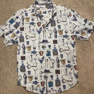 Tommy Bahama Blue Patterned Men's Shirt